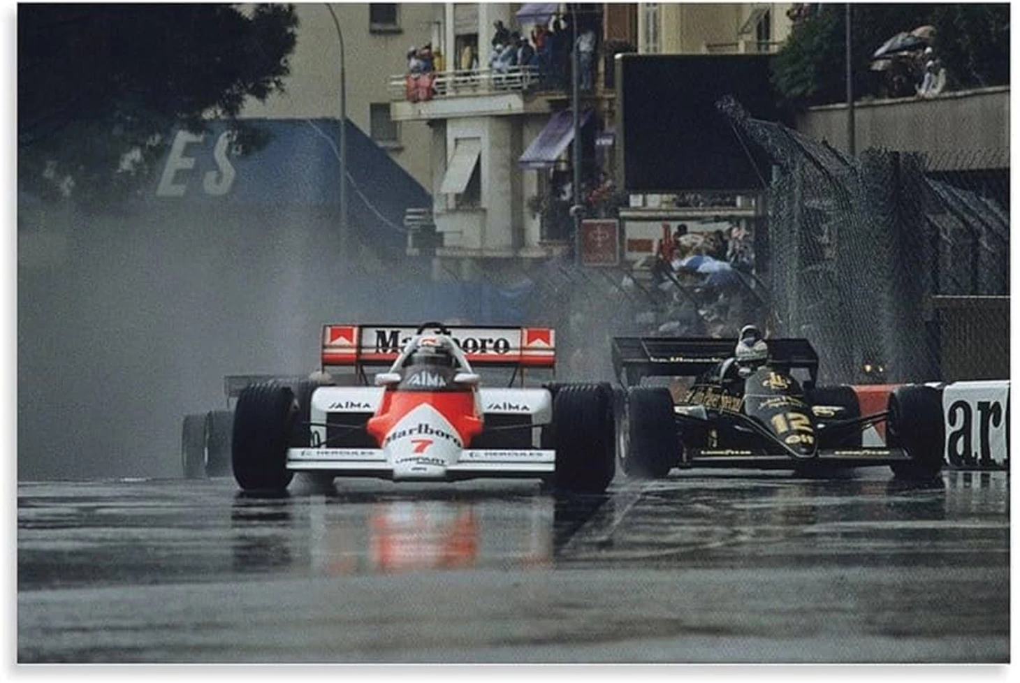 Amazon.com: Oil Painting Racing F1 1984 Monaco Monte Carlo Senna Canvas Art, Canvas Wall Decor, Original Oil Painting Modern Art Canvas Art Poster And Wall Art Picture Print Modern Family Bedroom Decor