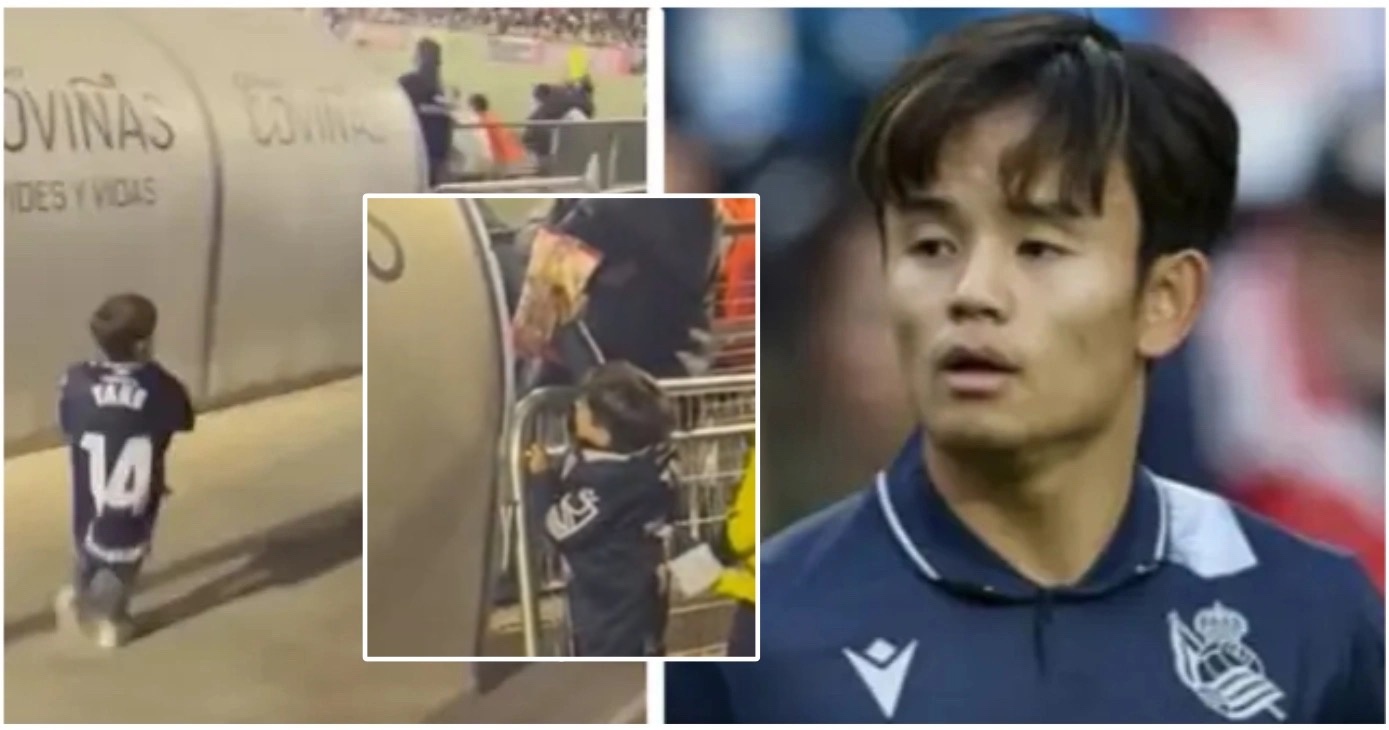 Бартер года. Такефуса Кубо подарил маленькому фанату свою футболку, а взамен получил пачку чипсов