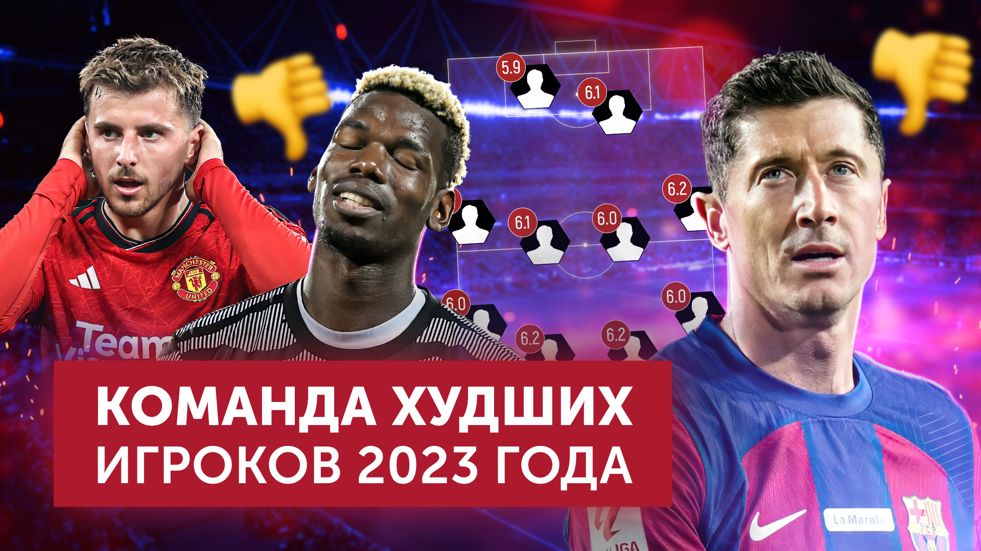 Команда худших игроков 2023 года - МЯЧ Production - Блоги Sports.ru