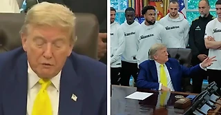 Дональд Трамп обсудил ирано-израильскую войну с игроками «Ювенуса» на заднем плане! Чего?
