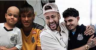 📸🎥 Неймар спустя 13 лет встретился с фанатом, победившим рак. 6-летний Матеус просил Нея повторить его танец