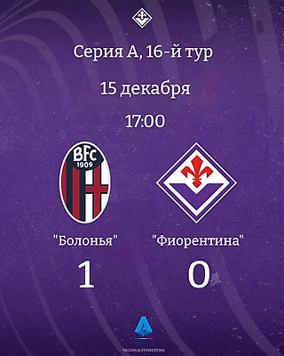 Болонья 1-0 Фиорентина