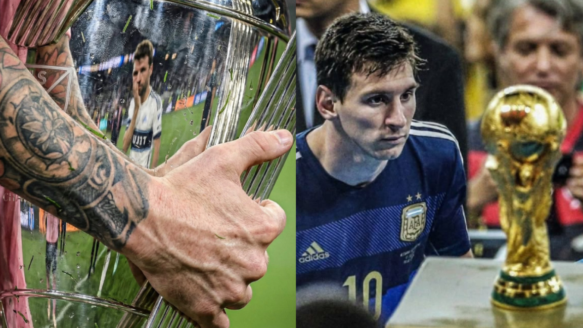 Фото для истории: в руках Месси – кубок, в отражении – грустный Мюллер. Поменялись спустя 11 лет