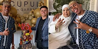 Ямалю подарили уникальный торт на 18-летие – учли все предпочтения. Ламин отпраздновал с мамой и бабушкой 💕