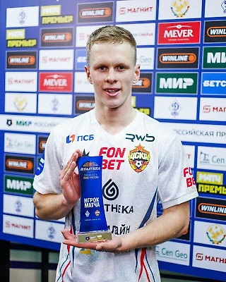 Матвей Кисляк – лучший игрок матча с махачкалинским «Динамо»