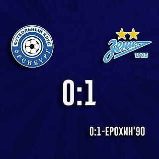 &#171;Зенит&#187; победил &#171;Оренбург&#187; со счётом 1:0