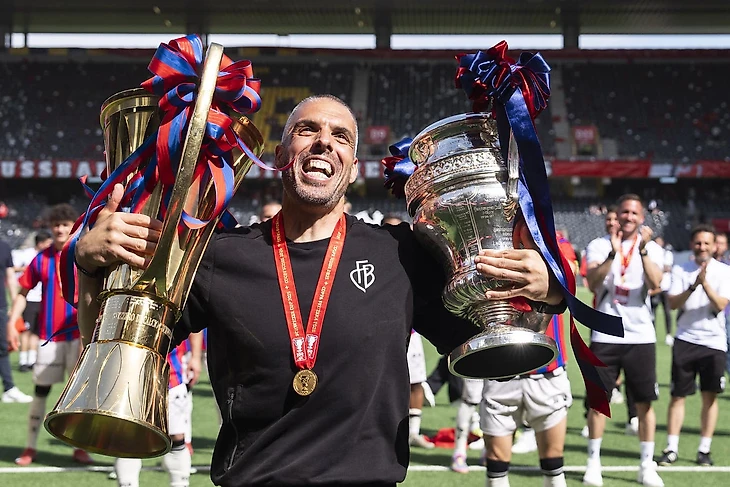 Fabio Celestini leaves FC Basel as champion and cup winner.