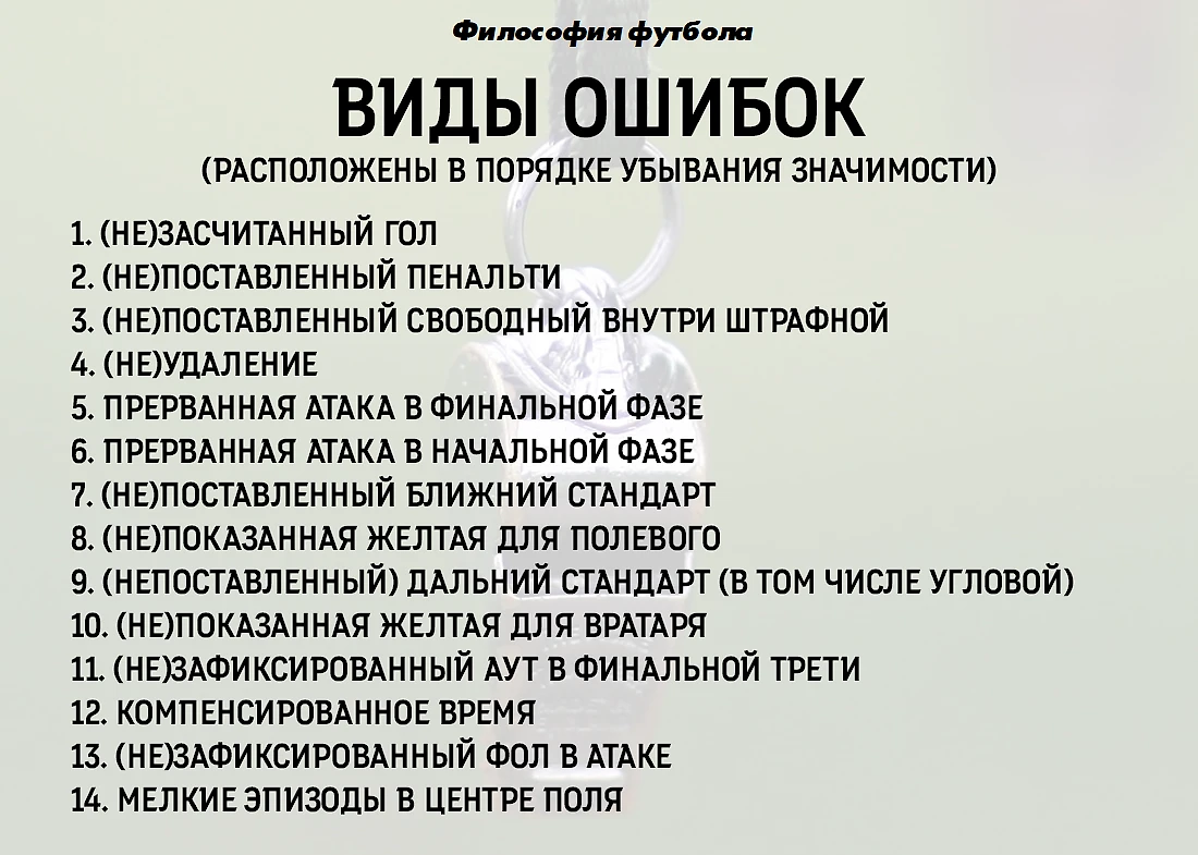 Как можно вычислить влияние судейской ошибки на ход матча? | Исследование  судейства в РПЛ - Философия футбола - Блоги Sports.ru