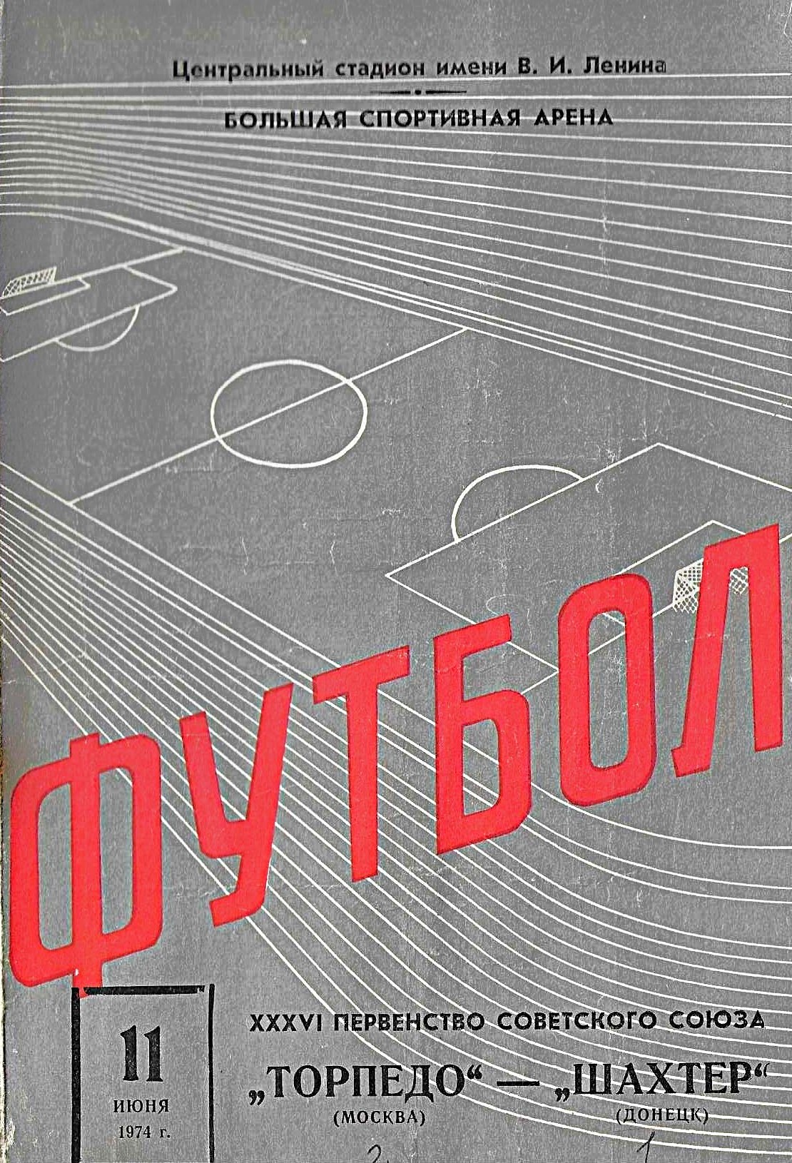 «Торпедо» — «Шахтер». 11 июня 1974 года. Первенство Советского Союза