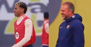 Ямал пижонит на тренировке — реакция Флика бесценна 😅