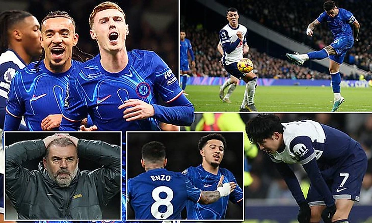 Tottenham 3-4 Chelsea: Superb Cole Palmer scores twice from the penalty spot as Blues move within four points of Liverpool... with pressure mounting on Ange Postecoglou after Spurs throw away a two-goal