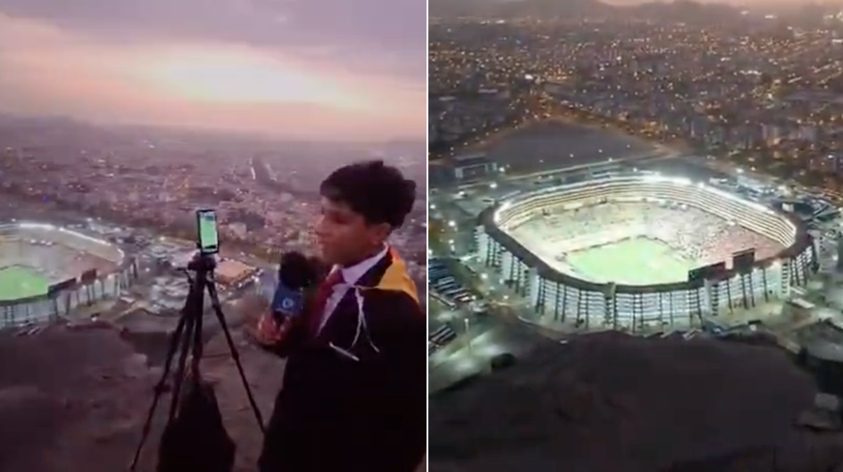 🥰15-летний перуанец вел репотраж Либертадорес с горы – не было билетов