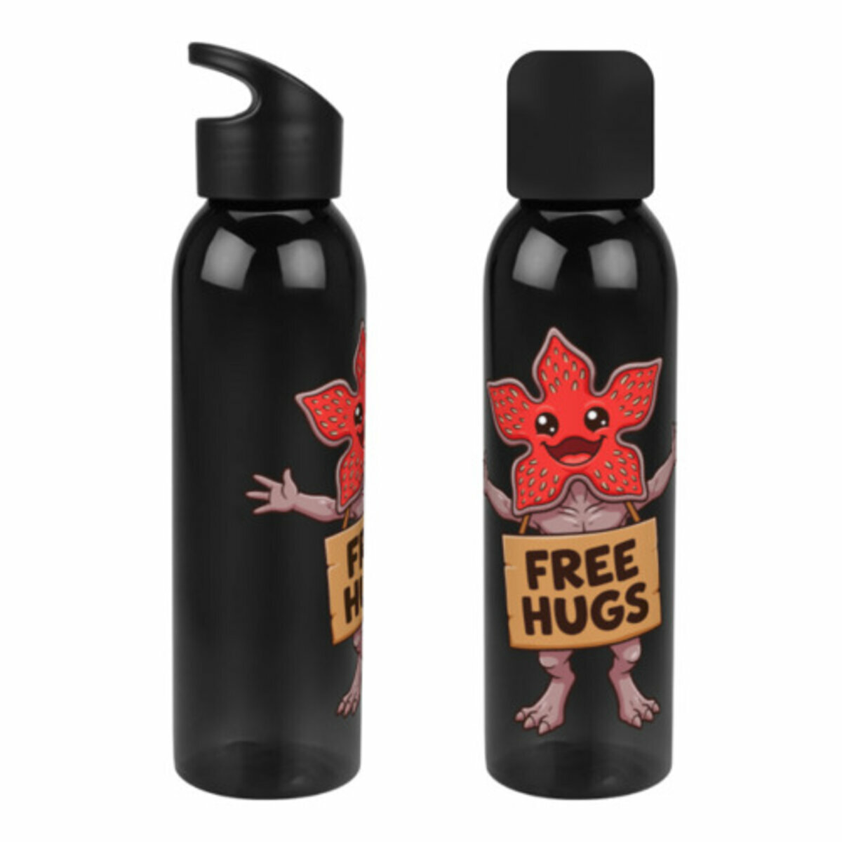 Бутылка для воды «осд демогоргон очень странные дела hellfire club» (черный)