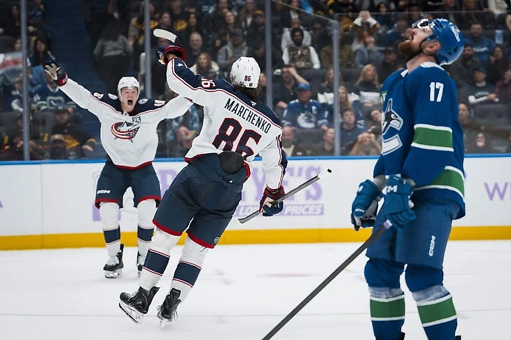 Blue Jackets fall to Canucks despite big nights from Kirill Marchenko, Dmitri Voronkov - The Athletic