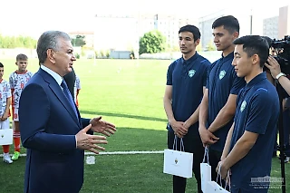 Файзуллаев, Хусанов и Аликулов встретились с президентом Узбекистана