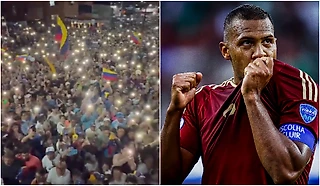💥 Венесуэла сенсационно обыграла Мексику и досрочно вышла в плей-офф Копы. Посмотрите на Каракас 🤩