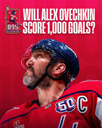 Alex Ovechkin would need to score another 105 goals to reach the 1,000-goal mark — will he do it? 🧐 #Gr8ness