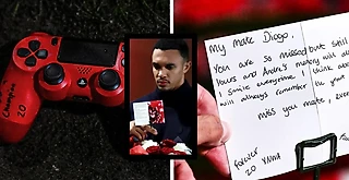 «Реал» почтил память Диогу Жоты в Ливерпуле – Трент оставил геймпад и трогательное письмо на мемориале 💔