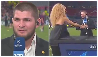 Фанат всех клубов мира Хабиб отказался пожать руку ведущей CBS Sports. И вот почему