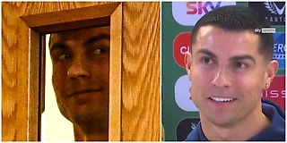 📸🎥 Обещал быть хорошим мальчиком, следил за журналистами. Роналду развлекся на пресс-конференции