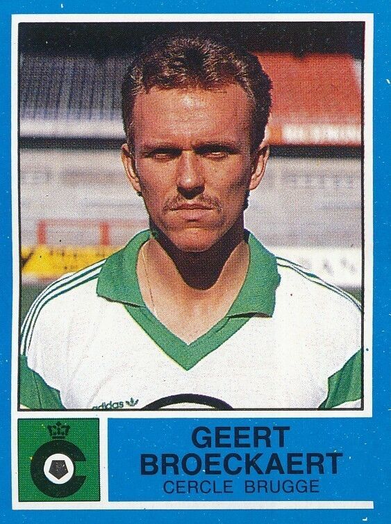 100 GEERT BROECKAERT BELGIUM KSV.CERCLE BRUGGE STICKER FOOTBALL 87 PANINI