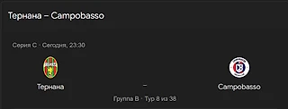 Прогноз Тернана и Кампобассо