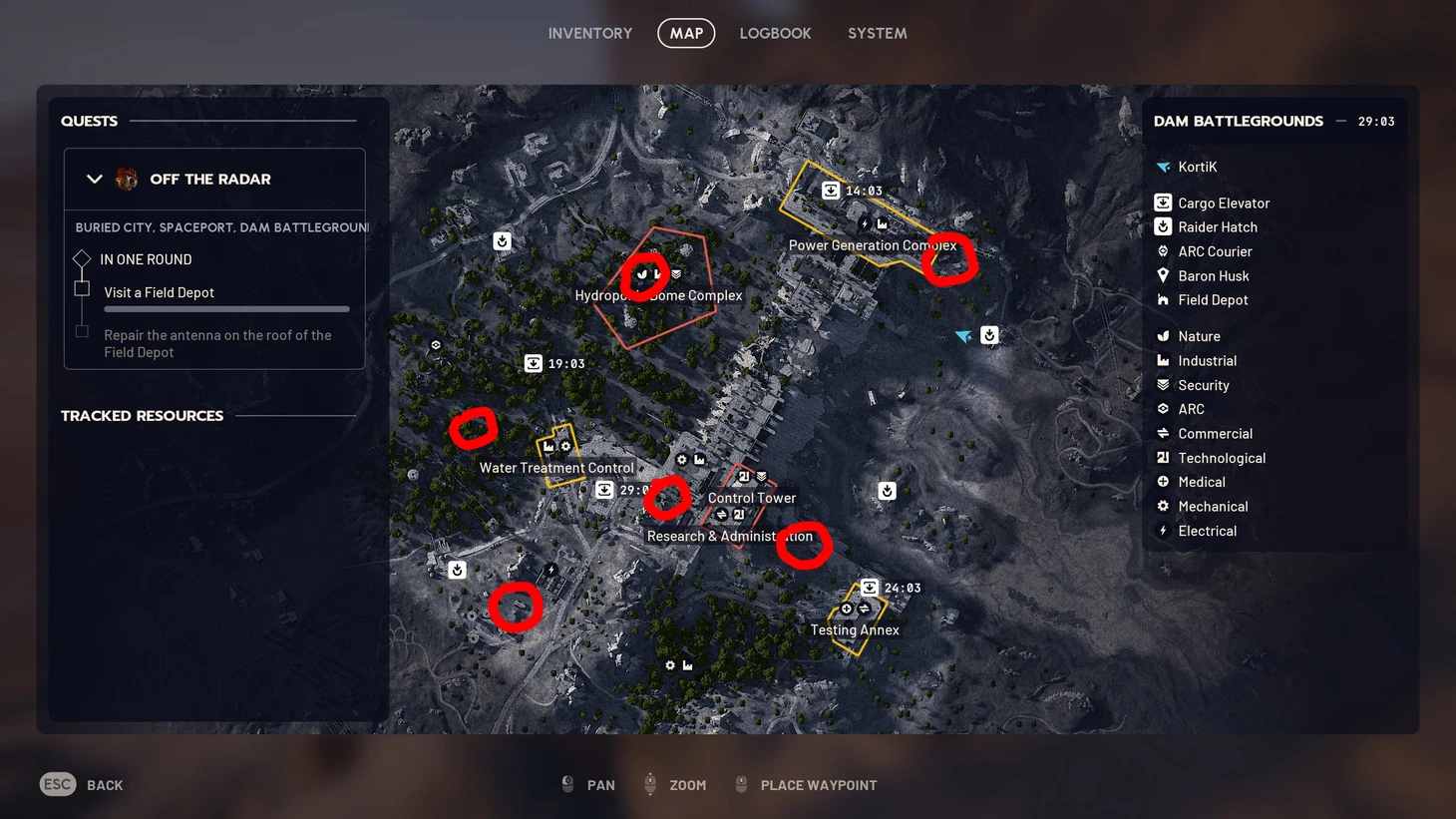 Местоположение полевой станции в ARC Raiders