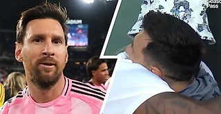 GOAT-встреча: Леброн Джеймс пришел на матч «Интера Майами» и обнялся с Лео Месси 🔥