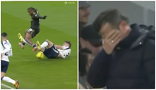 📹 Ван де Вен сделал сумасшедший отбор в подкате – сзади в ноги в штрафной. Оценил даже тренер «Фулхэма»