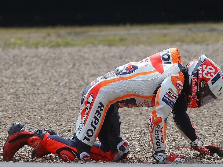 Marc Marquez out of German MotoGP after fifth huge Sachsenring crash | BikeSport News