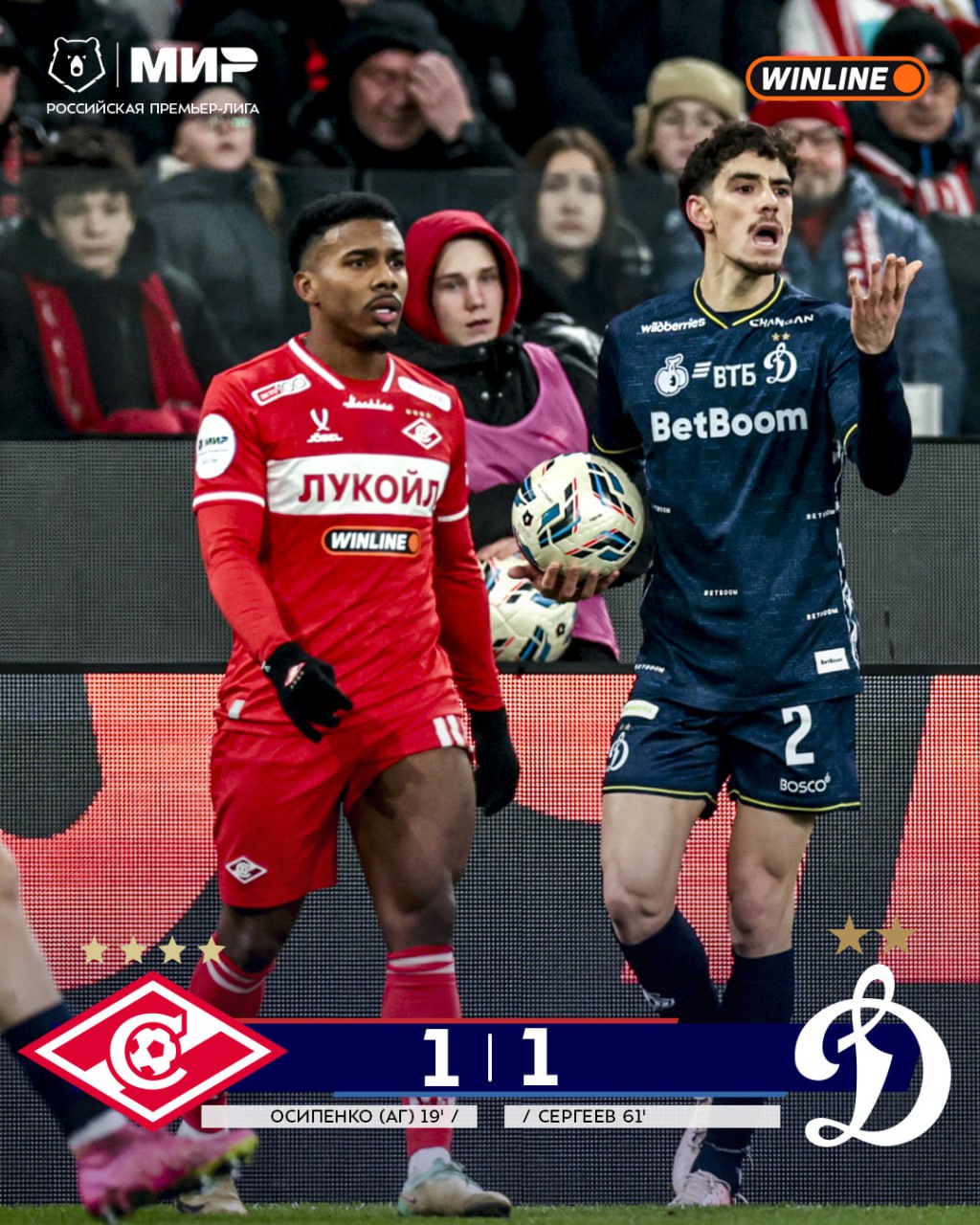 «Спартак» в дерби с «Динамо» не выиграл и не проиграл. Зимой есть о чем подумать