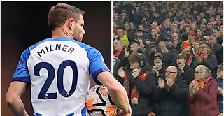 📸🎥 «Энфилд» шумно встретил Милнера – сыграл под 20-м номером в память о Жоте. Джеймс в семи играх от рекорда лиги