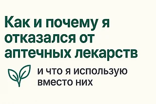 🌱 Как и почему я отказался от аптечных лекарств и что я использую вместо них 🌱