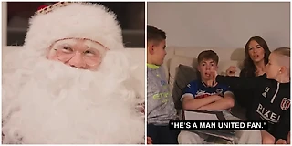 🎥 Холанд в костюме Санты прошелся по домам Манчестера. Подшутил над юным фанатом «МЮ»