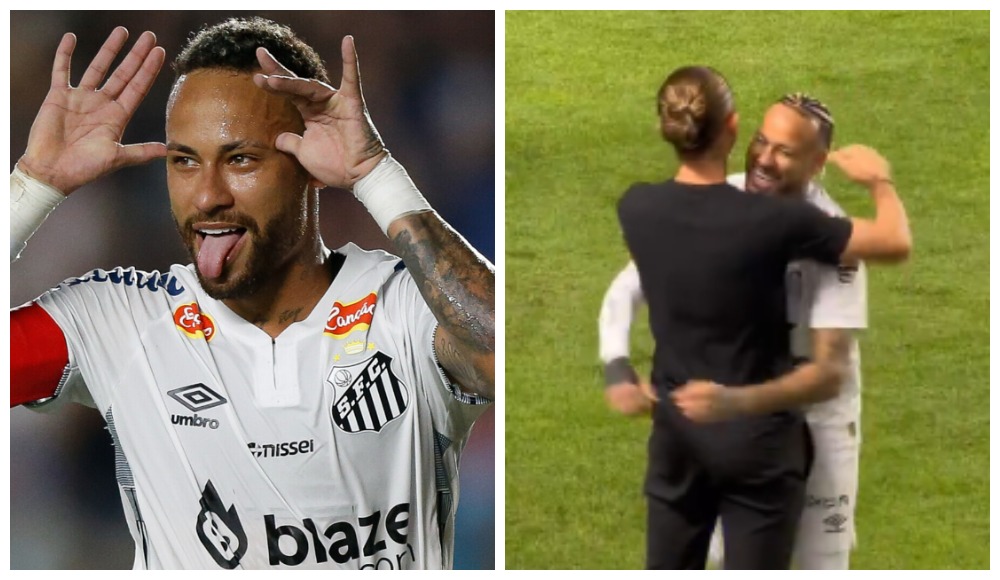 Неймар кайфует в родном «Сантосе»: попытался пробросить между ног тренеру «Фламенго», забил победный гол