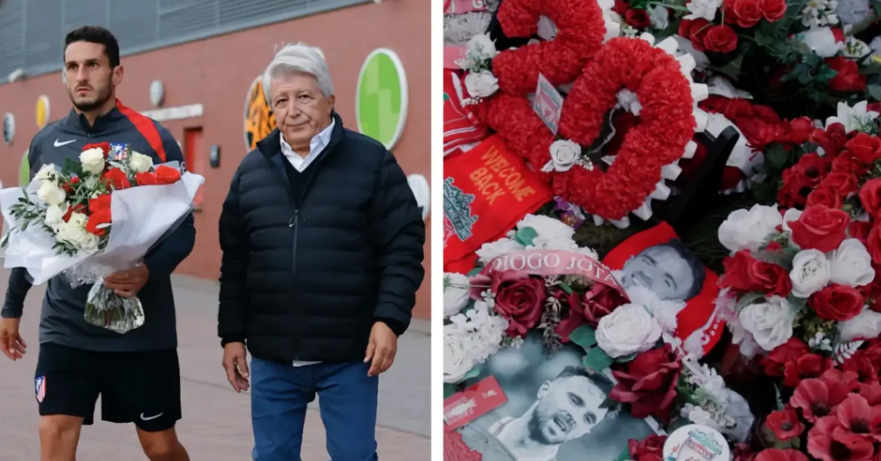 «Атлетико» почтил память Диогу Жоты в Ливерпуле перед матчем ЛЧ: и выпустили трогательное видео 💔
