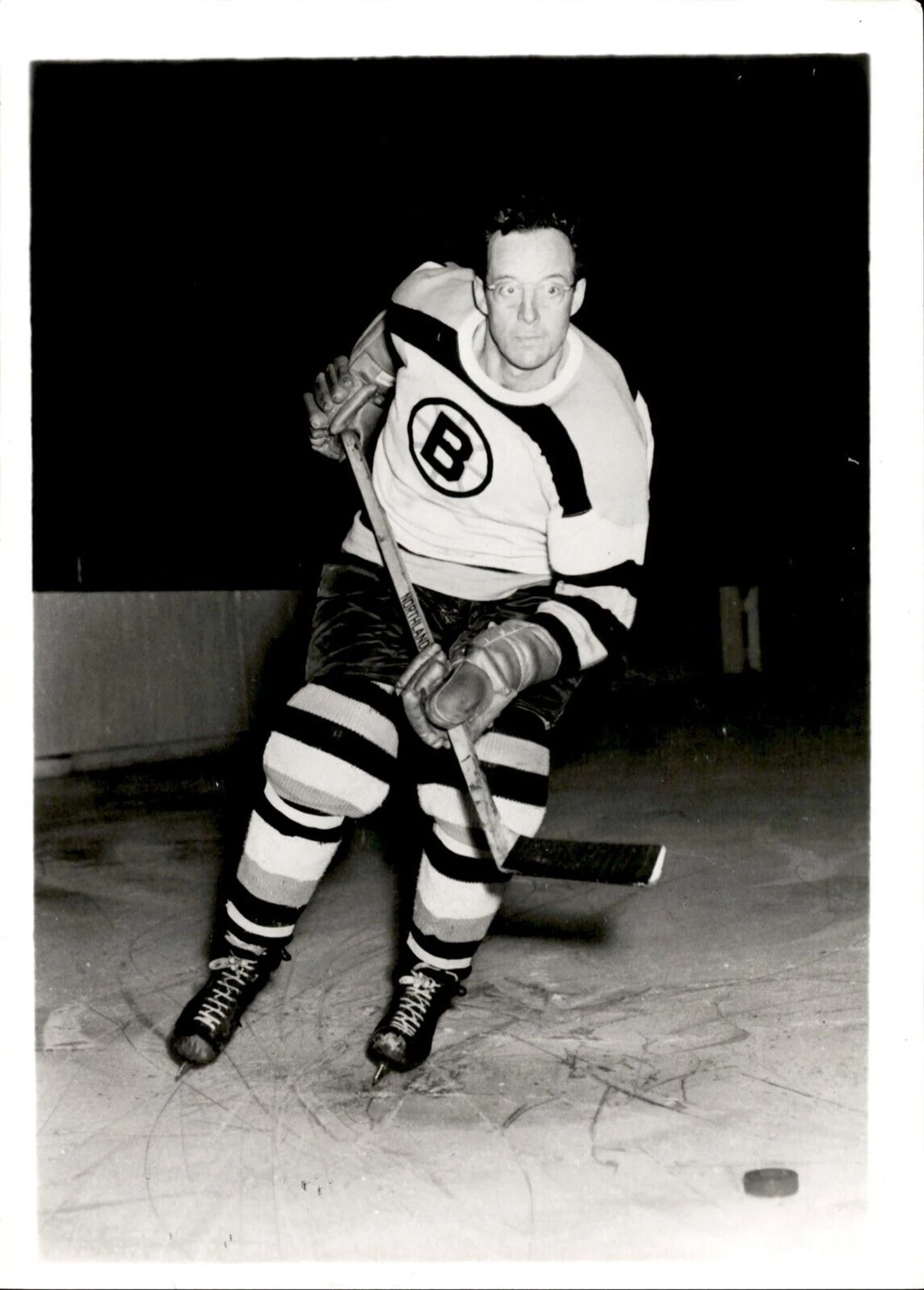PF21 Original Photo HAL LAYCOE 1950-56 BOSTON BRUINS DEFENSE CLASSIC ...