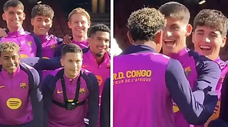 Приколы на тренировке «Барселоны»: Араухо ударил Ямаля, а тот подумал на Мартина 🤣