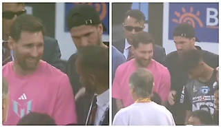 😳 Де Поль запретил мужчине в костюме фотографироваться с Месси и поставил рядом с Лео молодого парня