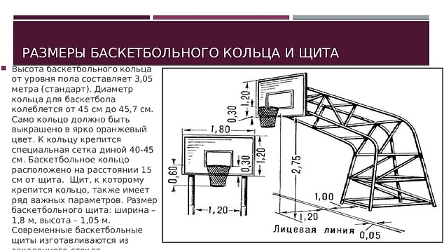 Кольцо баскетбольное со щитом