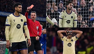 Араухо опять подвел «Барсу» в ЛЧ – в прошлый раз из-за его красной вылетели в плей-офф от «ПСЖ»: его критиковал Гюндоган, а теперь Флик 🔥