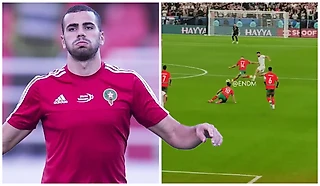 Хавбек сборной Марокко в финале забил великий гол со своей половины. На 4-й минуте!